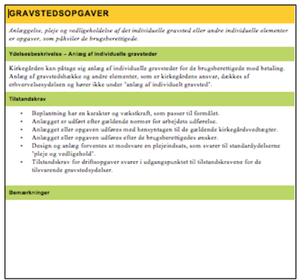 Hent skema for ydelsen anlæg af individuelle gravsteder