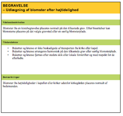 Hent skema for ydelsen udlægning af blomster efter højtidelighed