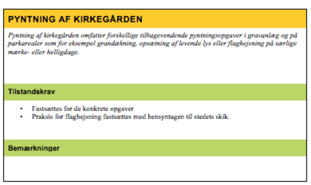 Hent skema for ydelsen pyntning af kirkegården